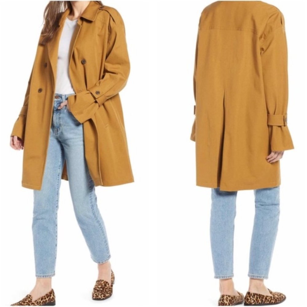 Something Navy Oversized Trench Coat